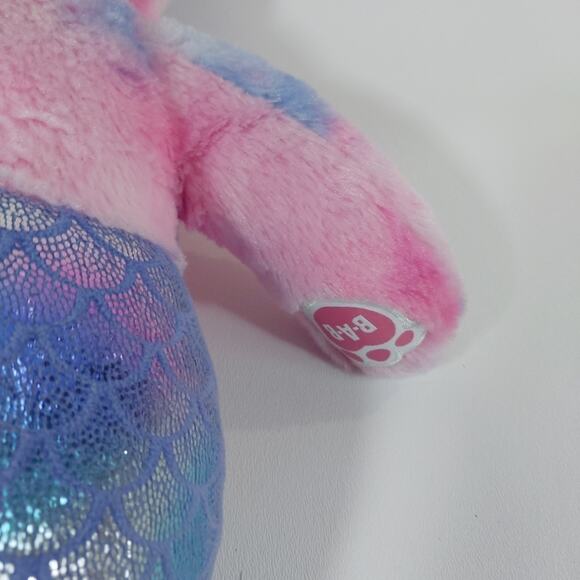 Build a Bear Magical Mer-Bear Mermaid Plush 17” Pink Purple BAB‎ Stuffed Animal - Picture 6 of 6